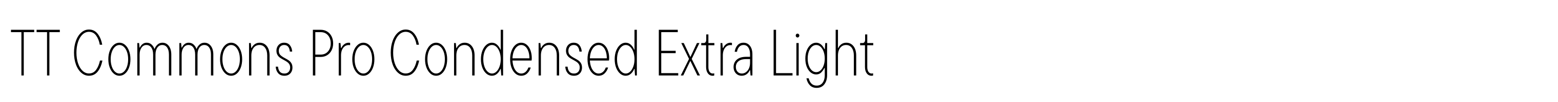 TT Commons Pro Condensed Extra Light