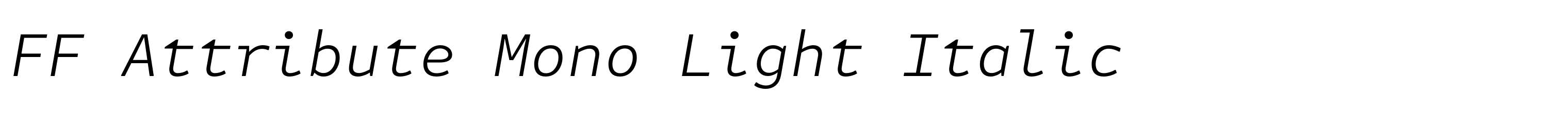 FF Attribute Mono Light Italic