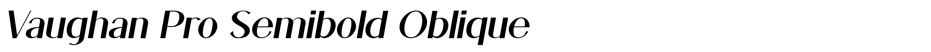 Vaughan Pro Semibold Oblique