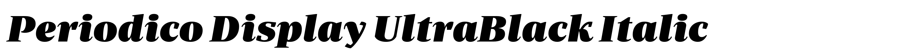 Periodico Display UltraBlack Italic