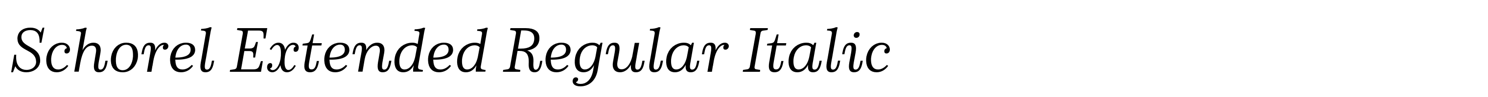 Schorel Extended Regular Italic
