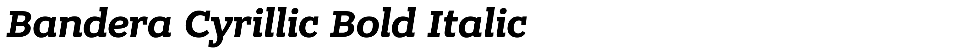 Bandera Cyrillic Bold Italic