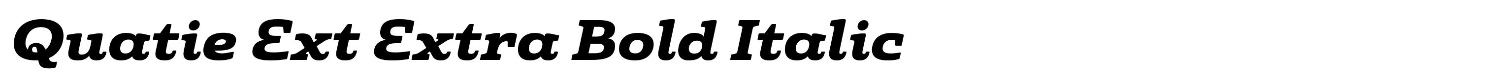 Quatie Ext Extra Bold Italic