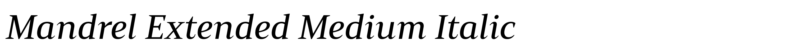 Mandrel Extended Medium Italic