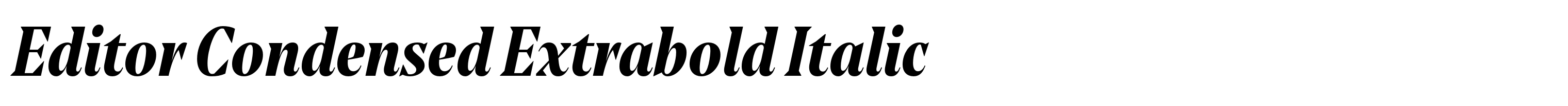 Editor Condensed Extrabold Italic