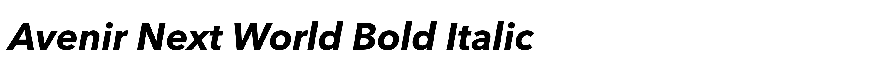 Avenir Next World Bold Italic