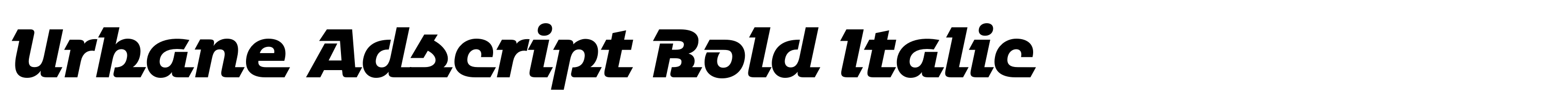 Urbane Adscript Bold Italic