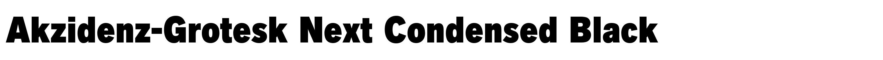 Akzidenz-Grotesk Next Condensed Black