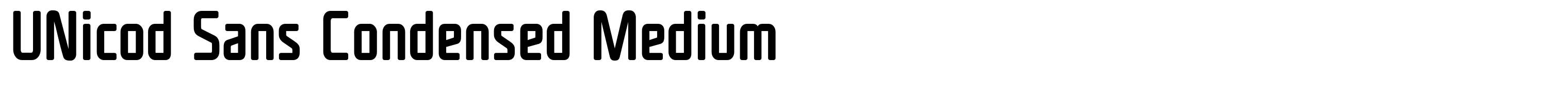 UNicod Sans Condensed Medium