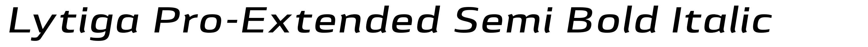 Lytiga Pro-Extended Semi Bold Italic