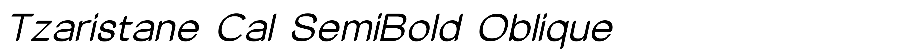 Tzaristane Cal SemiBold Oblique