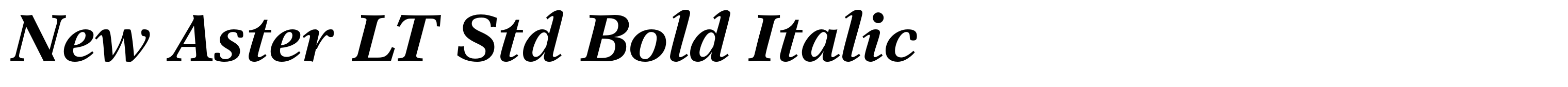 New Aster LT Std Bold Italic