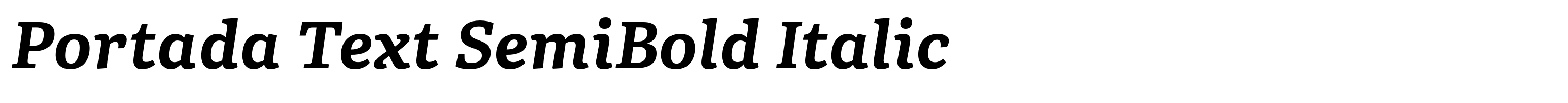 Portada Text SemiBold Italic