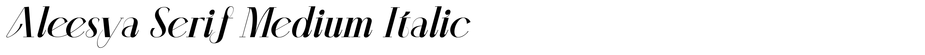 Aleesya Serif Medium Italic