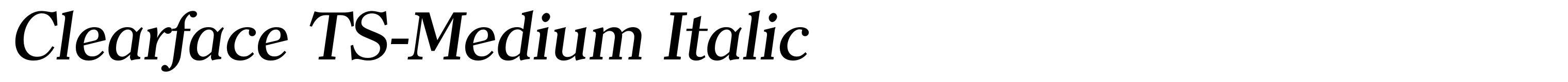 Clearface TS-Medium Italic