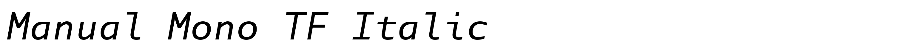 Manual Mono TF Italic