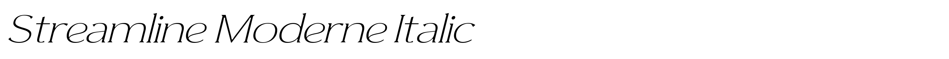 Streamline Moderne Italic