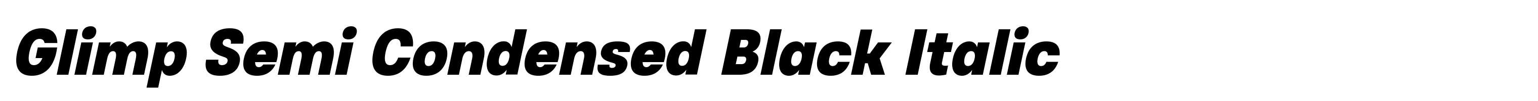 Glimp Semi Condensed Black Italic