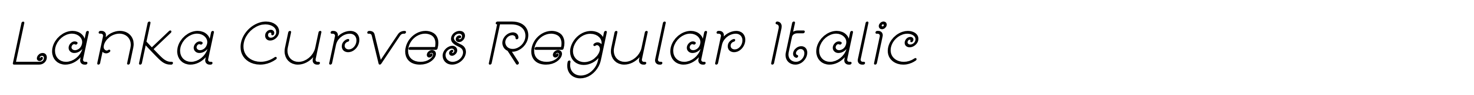 Lanka Curves Regular Italic