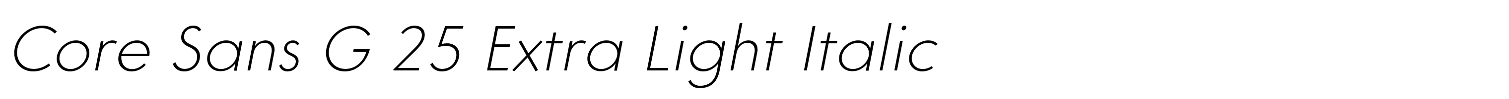 Core Sans G 25 Extra Light Italic