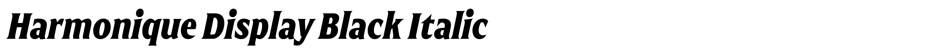 Harmonique Display Black Italic