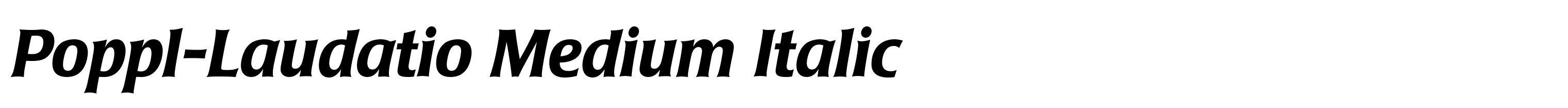 Poppl-Laudatio Medium Italic