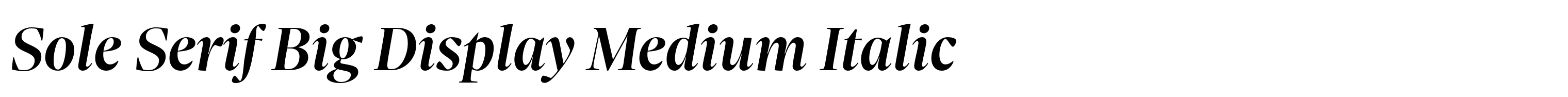 Sole Serif Big Display Medium Italic
