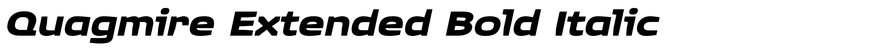 Quagmire Extended Bold Italic