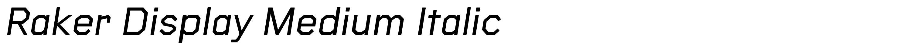 Raker Display Medium Italic