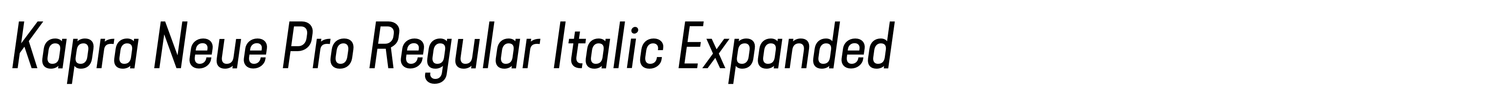 Kapra Neue Pro Regular Italic Expanded