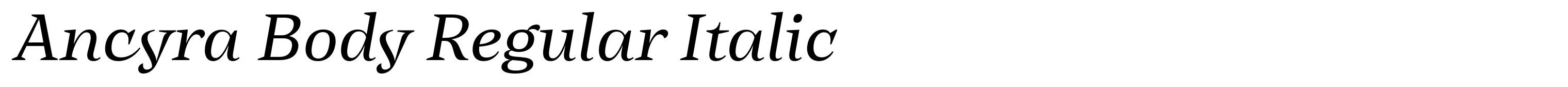 Ancyra Body Regular Italic