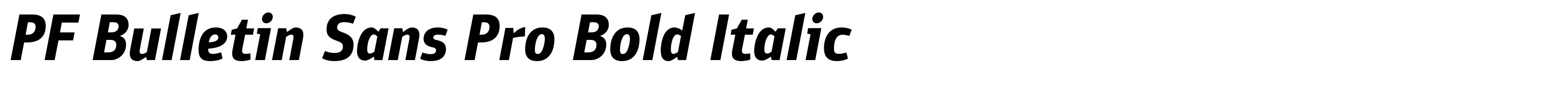 PF Bulletin Sans Pro Bold Italic