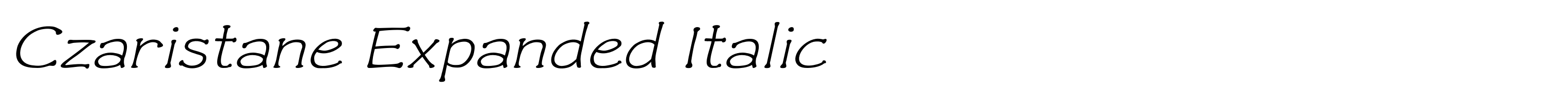 Czaristane Expanded Italic