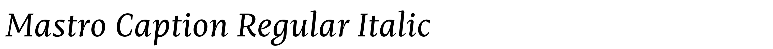 Mastro Caption Regular Italic