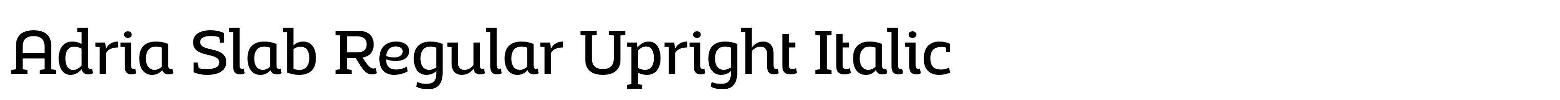 Adria Slab Regular Upright Italic