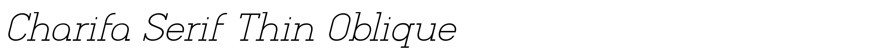 Charifa Serif Thin Oblique