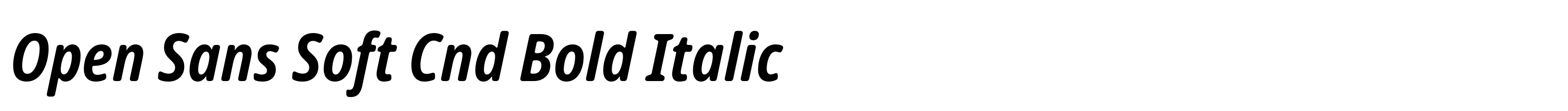 Open Sans Soft Cnd Bold Italic