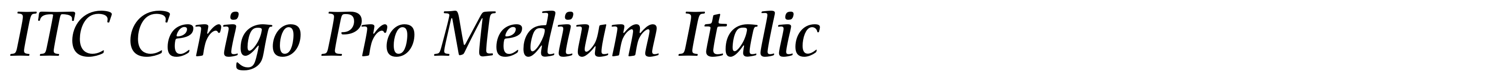 ITC Cerigo Pro Medium Italic