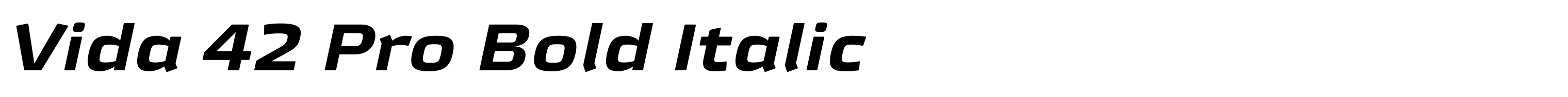 Vida 42 Pro Bold Italic