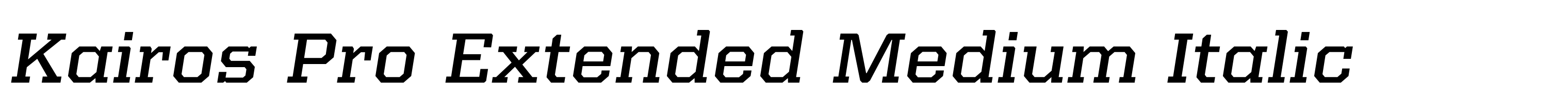 Kairos Pro Extended Medium Italic
