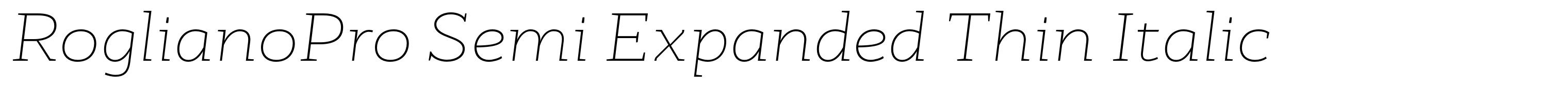 RoglianoPro Semi Expanded Thin Italic