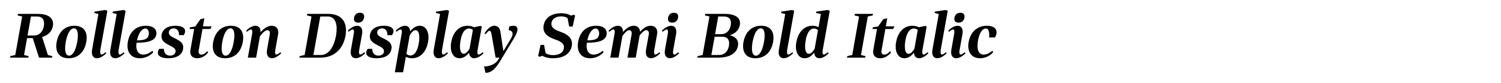 Rolleston Display Semi Bold Italic