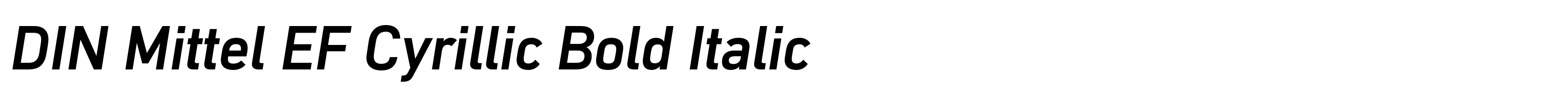 DIN Mittel EF Cyrillic Bold Italic