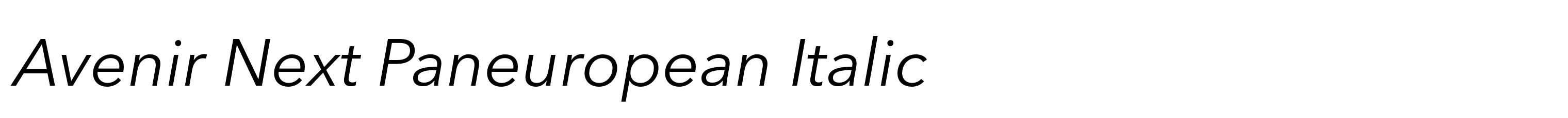 Avenir Next Paneuropean Italic