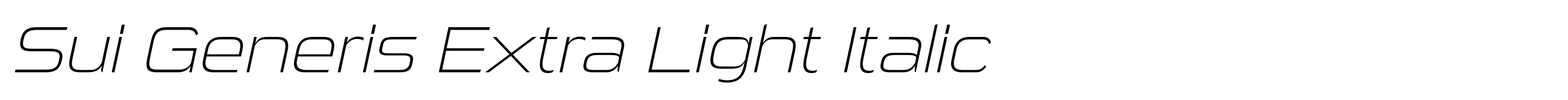 Sui Generis Extra Light Italic