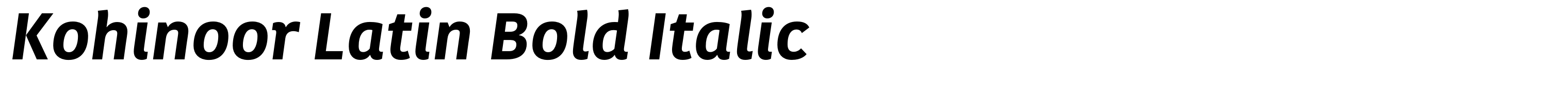 Kohinoor Latin Bold Italic