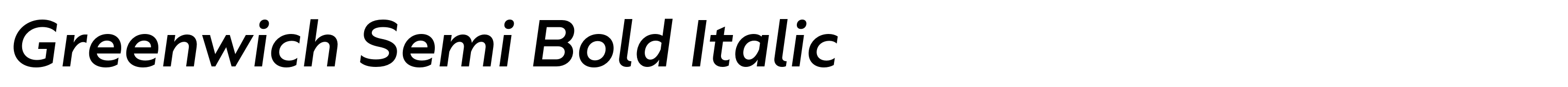 Greenwich Semi Bold Italic