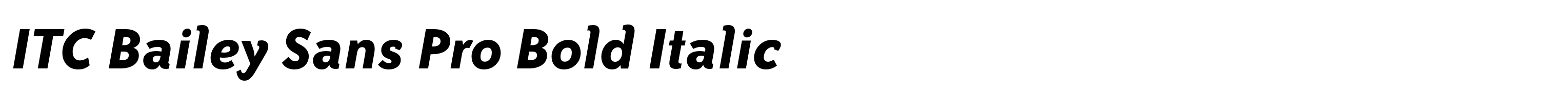 ITC Bailey Sans Pro Bold Italic