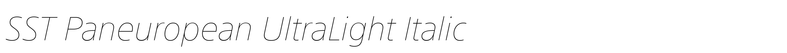 SST Paneuropean UltraLight Italic