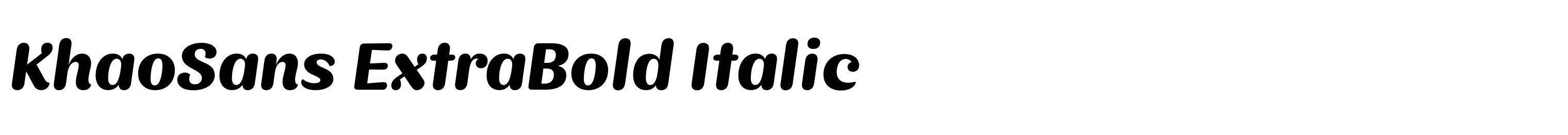 KhaoSans ExtraBold Italic